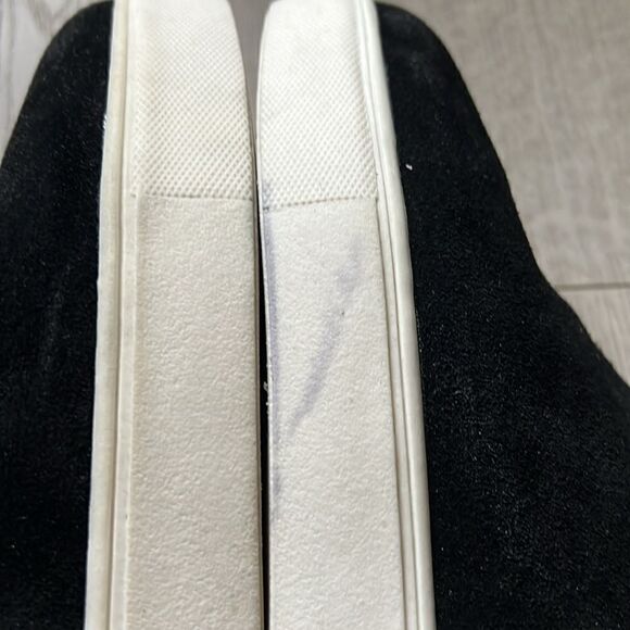 Like New Steve Madden leather suede black slip on booties 7.5 - Picture 5 of 8